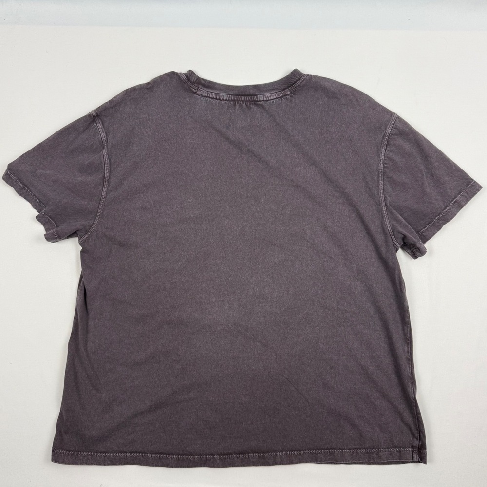 FRNCH Paris Womens Washed Charcoal Graphic Alphabet Grid Cotton T-Shirt Small - Picture 2 of 8